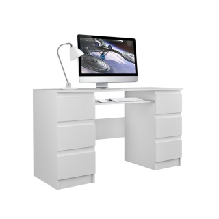 Biurko młodzieżowe nowoczesne BIUR-705-BIEL-MAT