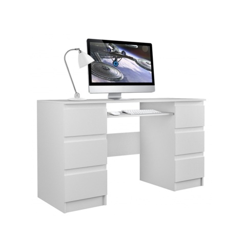 Biurko młodzieżowe nowoczesne BIUR-705-BIEL-MAT