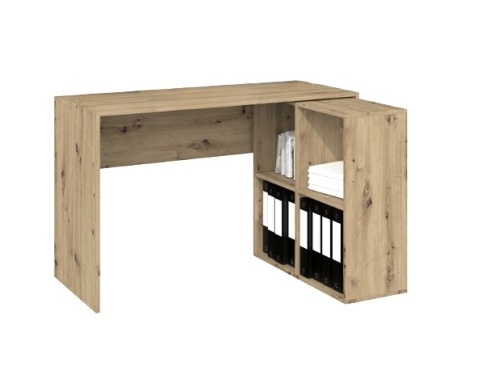 Biurko narożne z półkami dąb artisan BIUR-702-ART
