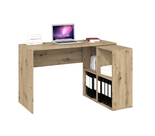 Biurko narożne z półkami dąb artisan BIUR-702-ART