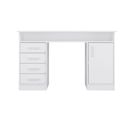 Biurko z szafką i szufladami 125cm BIUR-732-BIEL-MAT