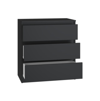 Czarna komoda z szufladami KOM-901-CZERN-MAT