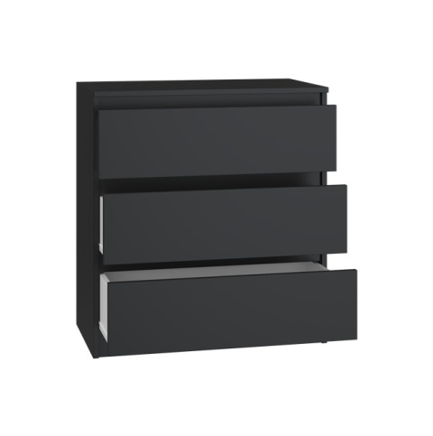 Czarna komoda z szufladami KOM-901-CZERN-MAT