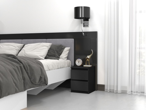 Czarna szafka nocna matowa 30x30x40 SN-304-CZERN-MAT