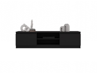 Czarna szafka rtv 140cm RTV-502-CZERN-MAT