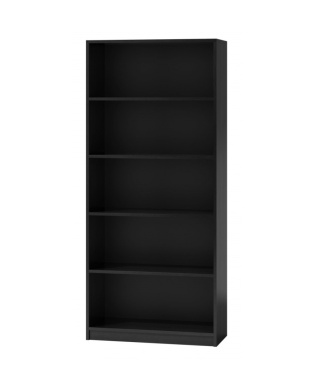 Czarny regal z polkami 80cm RE-1404-CZERN