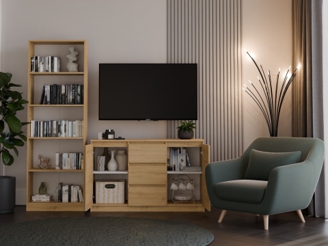 Duża komoda do salonu dąb artisan KOM-912-ART