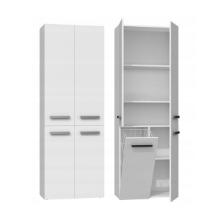 Komoda łazienkowa z koszem LAZ-1320-BIEL-MAT