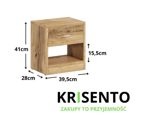 Komoda nocna szafka dąb wotan SN-302-WOT