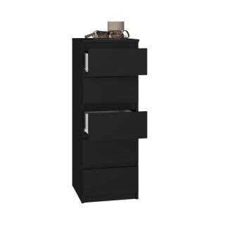 Komoda z szufladami czarna KOM-909-CZERN-MAT