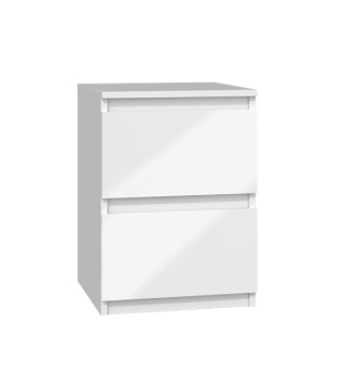 Mała szafka nocna biała połysk SN-304-BIEL-POŁ