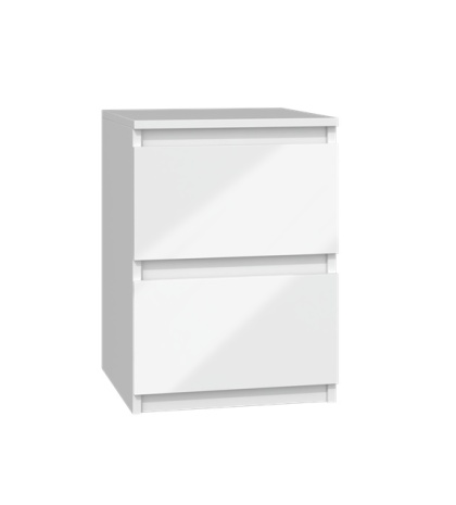 Mała szafka nocna biała połysk SN-304-BIEL-POŁ