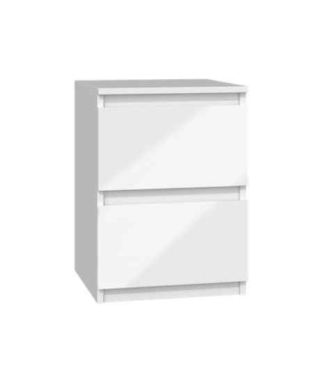 Mała szafka nocna biała połysk SN-304-BIEL-POŁ