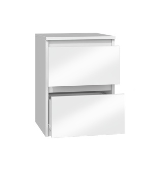 Mała szafka nocna biała połysk SN-304-BIEL-POŁ