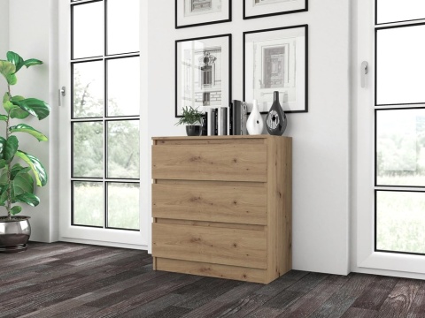 Niska komoda z szufladami dąb artisan KOM-901-ART