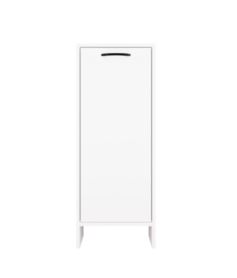 Półsłupek łazienkowy z koszem na pranie LAZ-1330-BIEL-MAT