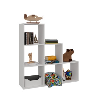 Regał schodkowy biały RE-1429-BIEL-MAT