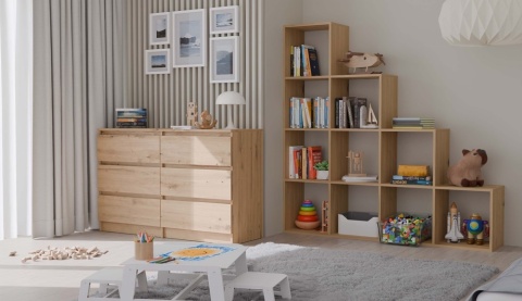 Regal schodkowy dąb artisan RE-1410-ART