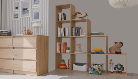 Regal schodkowy dąb artisan RE-1410-ART