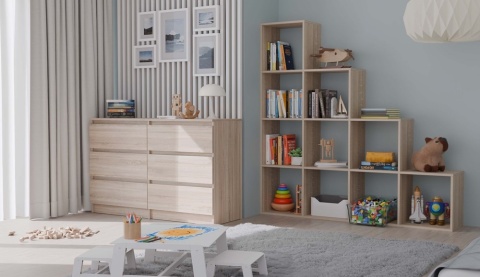 Regał schody dąb sonoma RE-1410-SON