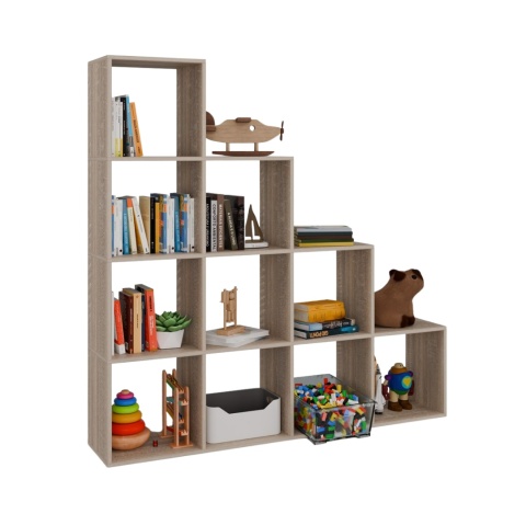 Regał schody dąb sonoma RE-1410-SON