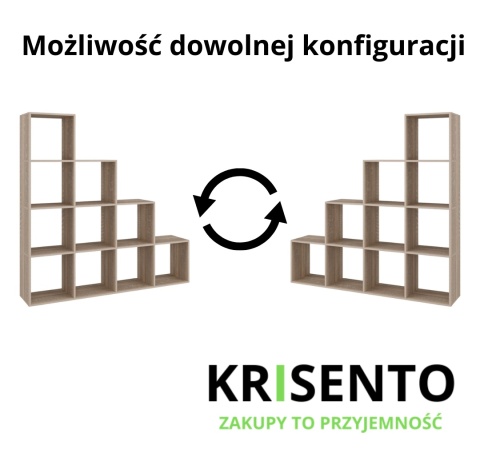 Regał schody dąb sonoma RE-1410-SON