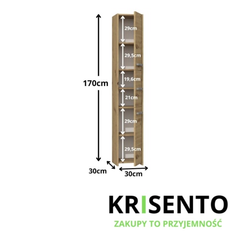 Słupek do łazienki 30 cm artisan LAZ-1310-ART