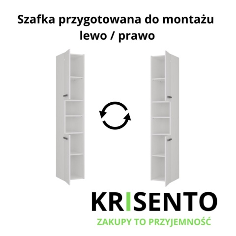 Słupek łazienkowy 30 cm LAZ-1309-BIEL-MAT