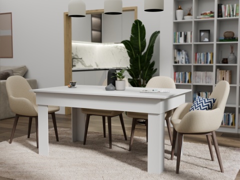 Stół biały 160x80 cm STOL-814-BIEL-MAT