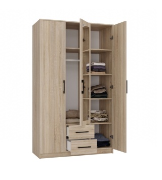 Szafa 3 drzwiowa z lustrem 120cm SZAF-1005-L-SON