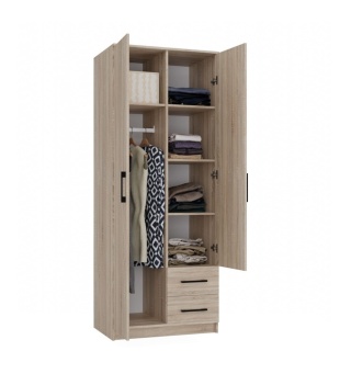 Szafa 80 cm z drążkiem i półkami SZAF-1004-SON