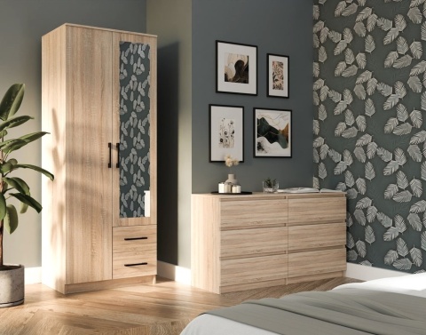 Szafa 80 cm z drążkiem i półkami SZAF-1004-SON