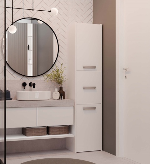 Szafka łazienkowa na reczniki LAZ-1312-BIEL-MAT