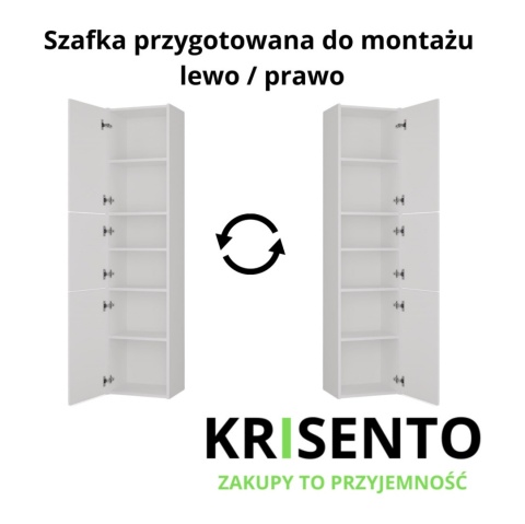 Szafka łazienkowa na reczniki LAZ-1312-BIEL-MAT