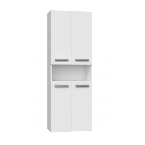 Szafka łazienkowa z koszem LAZ-1319-BIEL-MAT