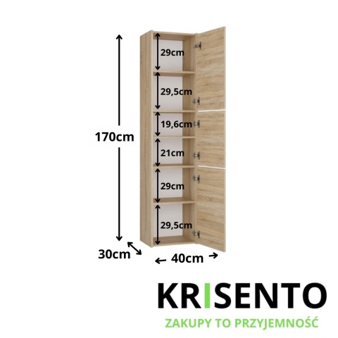 Szafka na chemie do łazienki LAZ-1312-SON