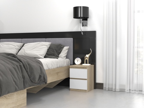 Szafka nocna dąb sonoma biały SN-304-SON-BIEL