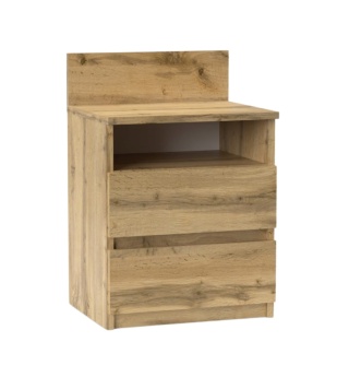 Szafka nocna dąb wotan z półką i 2 szufladami SN-303-WOT