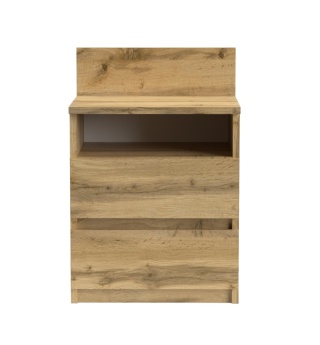 Szafka nocna dąb wotan z półką i 2 szufladami SN-303-WOT