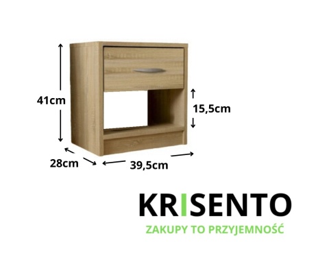 Szafka nocna do sypialni dąb sonoma SN-302-SON
