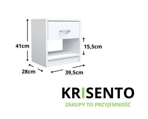 Szafka nocna młodzieżowa biała SN-302-BIEL-MAT
