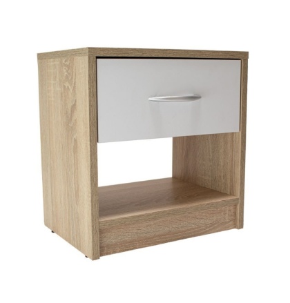 Szafka nocna tania biel - dąb sonoma SN-302-SON-BIEL