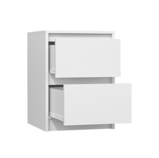 Szafka nocna wysokość 55 cm model SN-307-BIEL-MAT