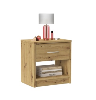 Szafka nocna z szufladą i półką dąb artisan SN-302-ART