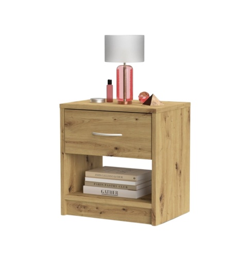 Szafka nocna z szufladą i półką dąb artisan SN-302-ART