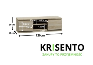 Szafka rtv do salonu dąb sonoma RTV-501-SON