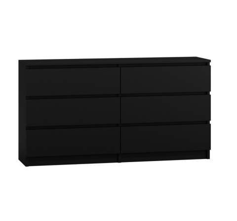 Szeroka komoda 140cm KOM-906-CZERN-MAT