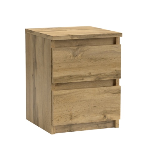 Wąska szafka nocna dąb wotan z szufladami SN-304-WOT