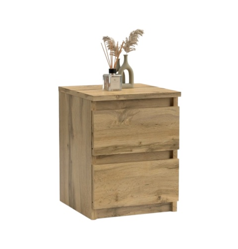 Wąska szafka nocna dąb wotan z szufladami SN-304-WOT