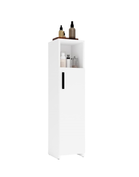 Wąski słupek łazienkowy 25 cm LAZ-1337-BIEL-MAT